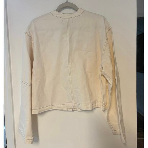 NWT Madewell Cocoon-Sleeve Denim Lady Jacket In Vintage Canvas Size XL - Picture 7 of 8